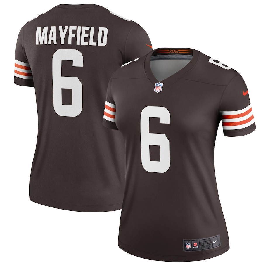 Baker Mayfield 6 Cleveland Browns Women Legend Jersey - Brown JS6897 nicesnker