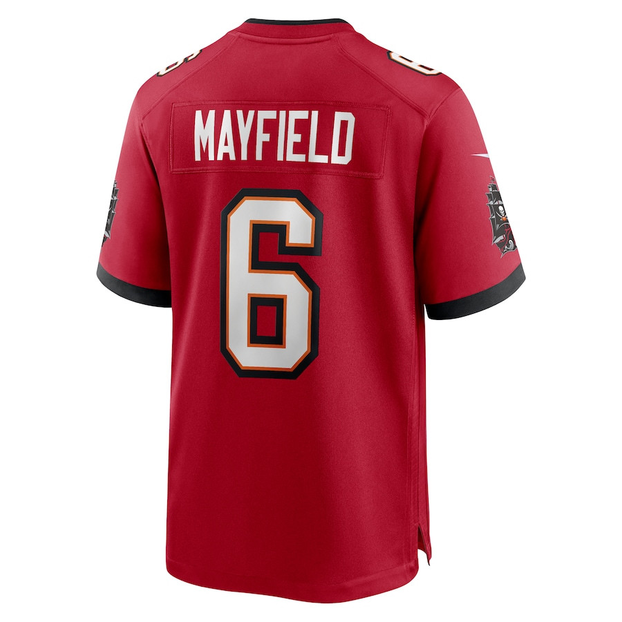 Baker Mayfield 6 Tampa Bay Buccaneers Men Game Jersey - Red JS3925 nicesnker - Image 3