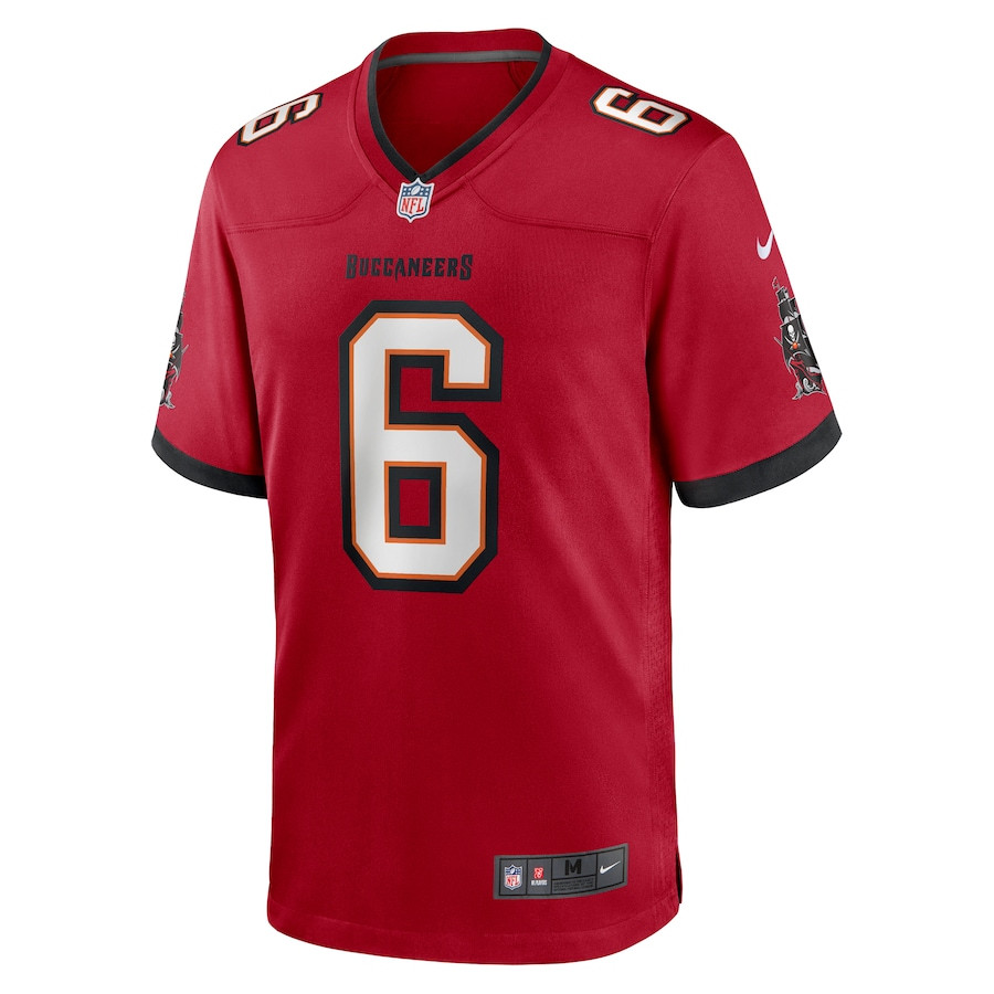 Baker Mayfield 6 Tampa Bay Buccaneers Men Game Jersey - Red JS3925 nicesnker - Image 2