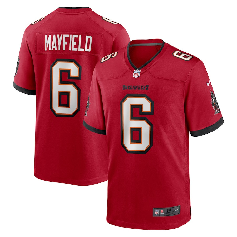 Baker Mayfield 6 Tampa Bay Buccaneers Men Game Jersey - Red JS3925 nicesnker