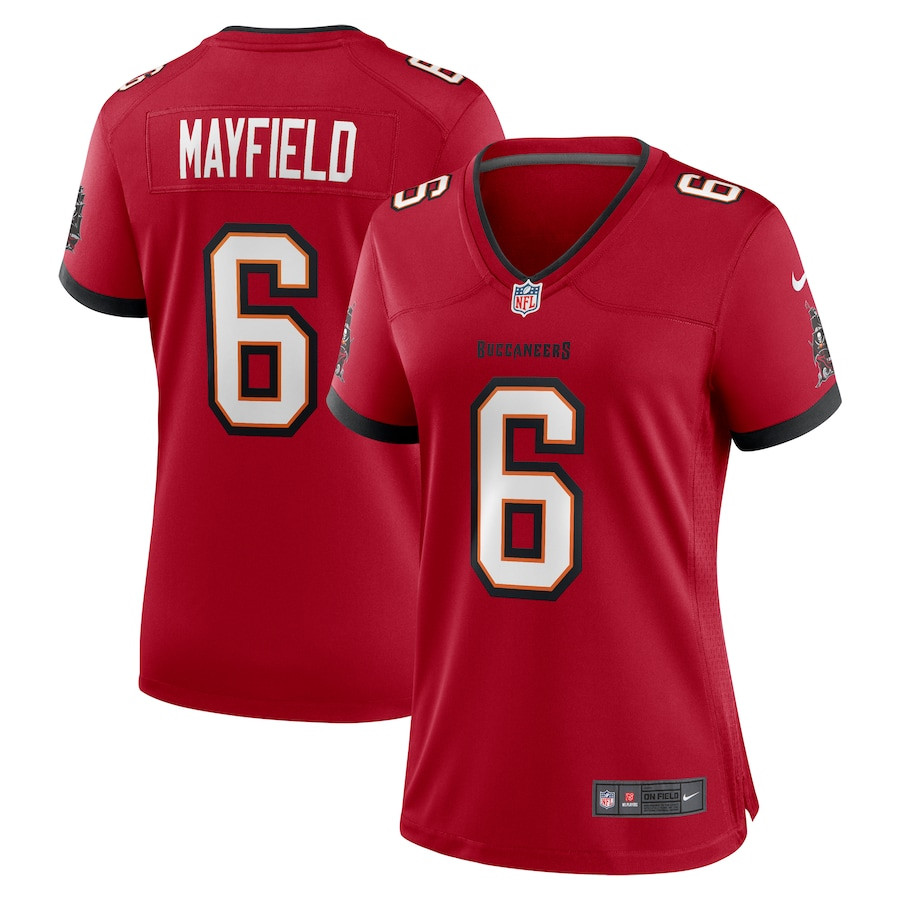 Baker Mayfield 6 Tampa Bay Buccaneers Women Game Jersey - Red JS9973 nicesnker