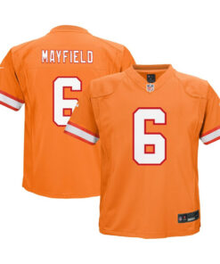 Baker Mayfield 6 Tampa Bay Buccaneers YOUTH Game Jersey - Orange JS1546 nicesnker