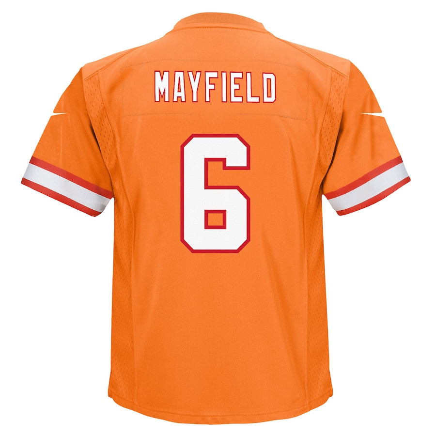 Baker Mayfield 6 Tampa Bay Buccaneers YOUTH Game Jersey - Orange JS1546 nicesnker - Image 3