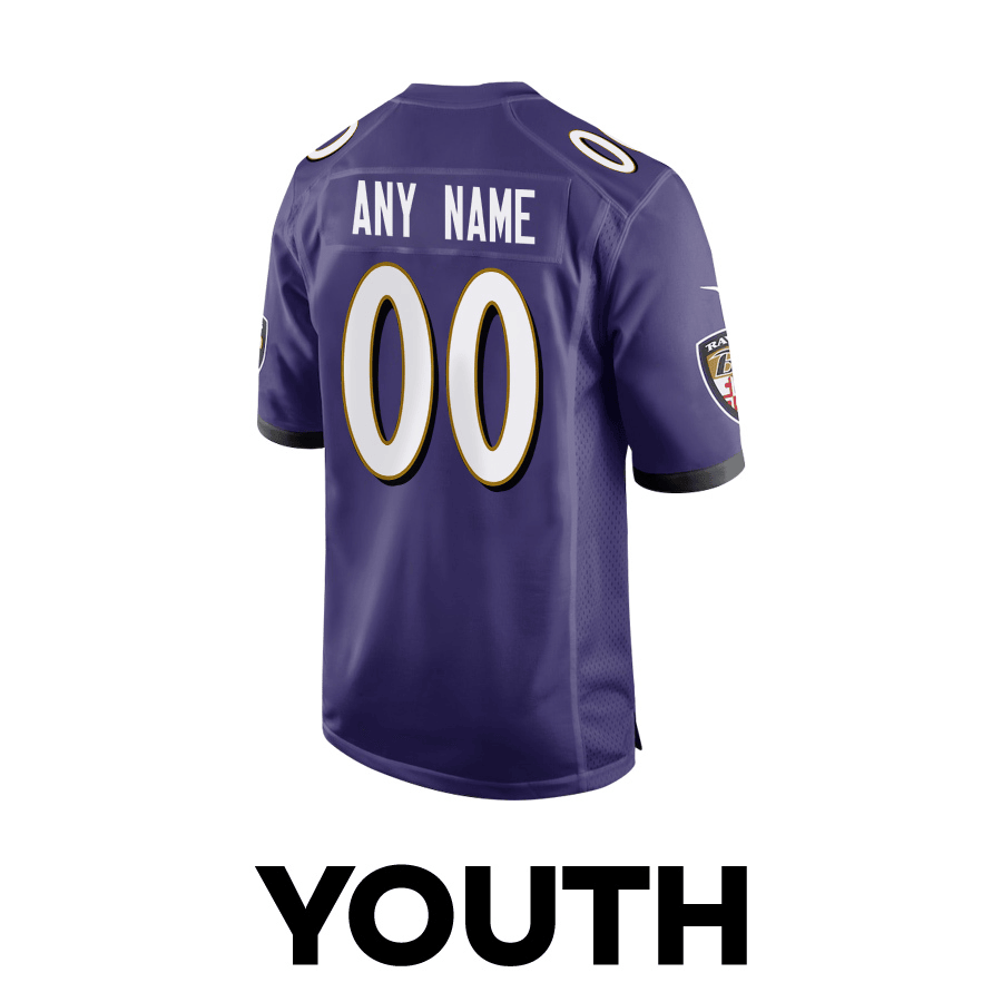 Baltimore Ravens vs. San Francisco 49ers Super Bowl LVIII Matchup Game Custom YOUTH Jersey - Purple JS7319 nicesnker - Image 3