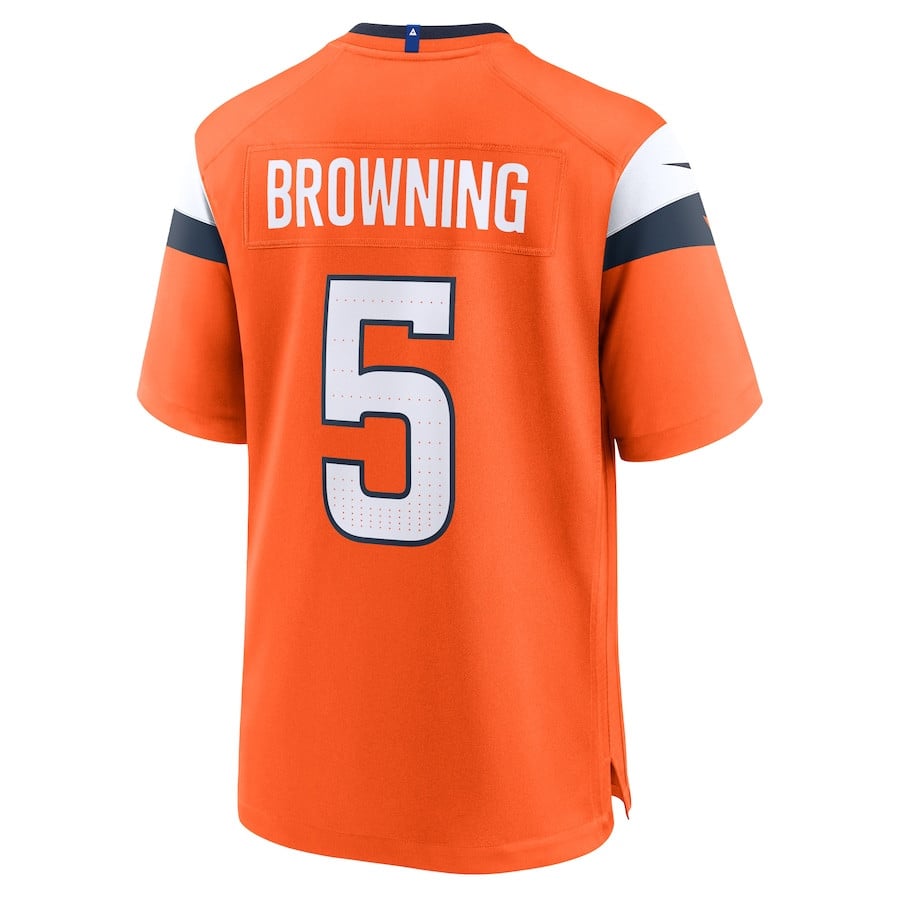 Baron Browning 5 Denver Broncos Team Game Men Jersey - Orange JS4119 nicesnker - Image 3