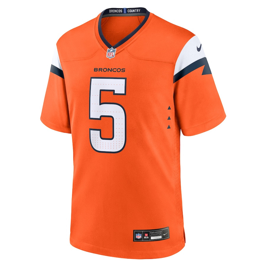 Baron Browning 5 Denver Broncos Team Game Men Jersey - Orange JS4119 nicesnker - Image 2