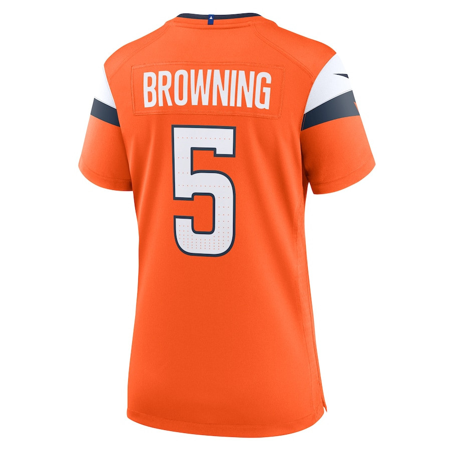 Baron Browning 5 Denver Broncos Women Team Game Jersey - Orange JS6322 nicesnker - Image 3