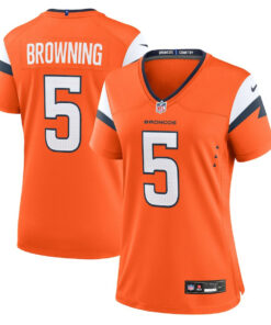 Baron Browning 5 Denver Broncos Women Team Game Jersey - Orange JS6322 nicesnker