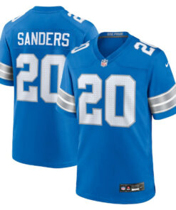 Barry Sanders 20 Detroit Lions Retired Player Game Jersey - Blue, Men JS7270 nicesnker