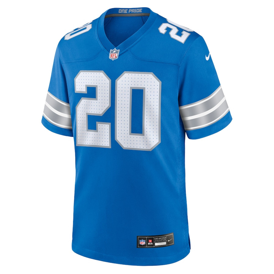 Barry Sanders 20 Detroit Lions Retired Player Game Jersey - Blue, Men JS7270 nicesnker - Image 2