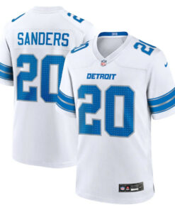 Barry Sanders 20 Detroit Lions Retired Player Game Men Jersey - White JS1718 nicesnker