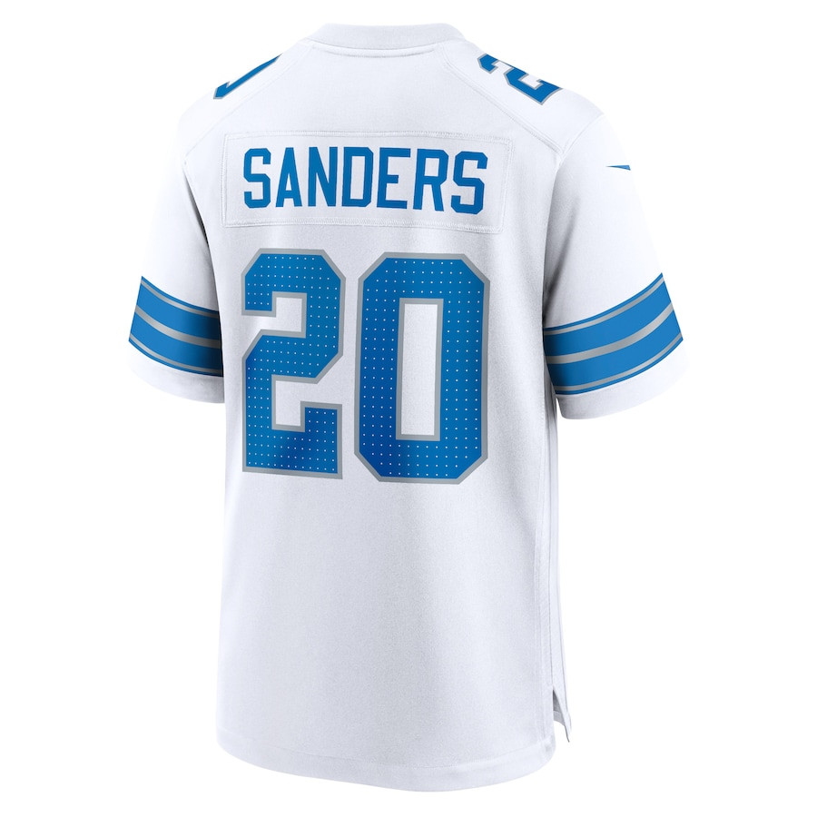 Barry Sanders 20 Detroit Lions Retired Player Game Men Jersey - White JS1718 nicesnker - Image 3