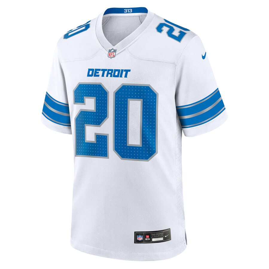 Barry Sanders 20 Detroit Lions Retired Player Game Men Jersey - White JS1718 nicesnker - Image 2