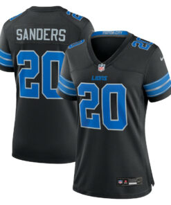 Barry Sanders 20 Detroit Lions Women's 2nd Alternate Retired Player Game Jersey - Black JS7528 nicesnker