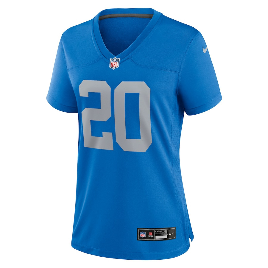 Barry Sanders 20 Detroit Lions Women's Alternate Game Jersey - Blue JS1129 nicesnker - Image 2