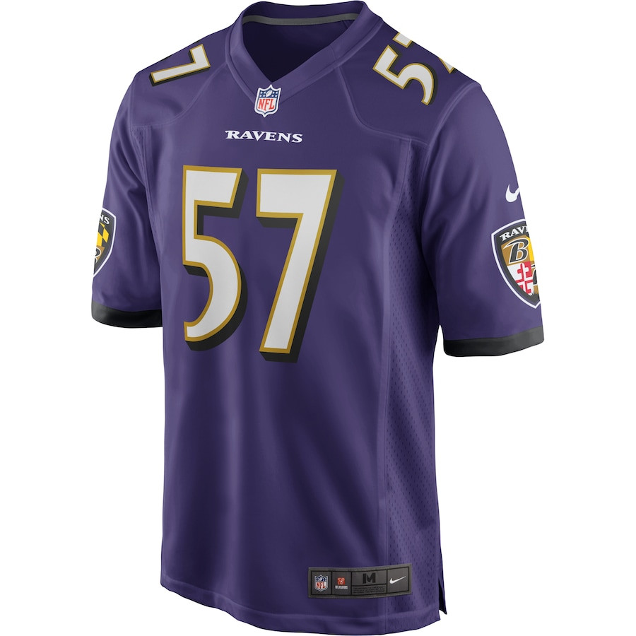 Bart Scott 57 Baltimore Ravens Men Game Retired Jersey - Purple JS4166 nicesnker - Image 2
