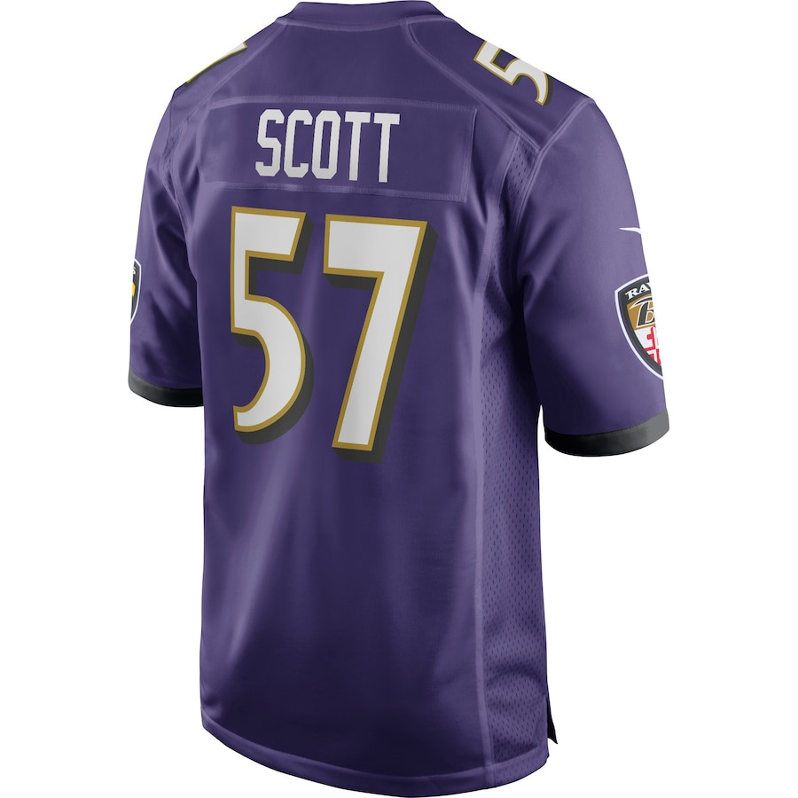 Bart Scott 57 Baltimore Ravens Men Game Retired Jersey - Purple JS4166 nicesnker - Image 3