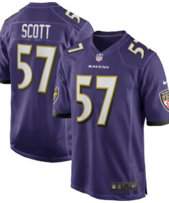 Bart Scott 57 Baltimore Ravens Men Game Retired Jersey - Purple JS4166 nicesnker