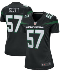 Bart Scott 57 New York Jets Women Retired Jersey - Black JS2311 nicesnker