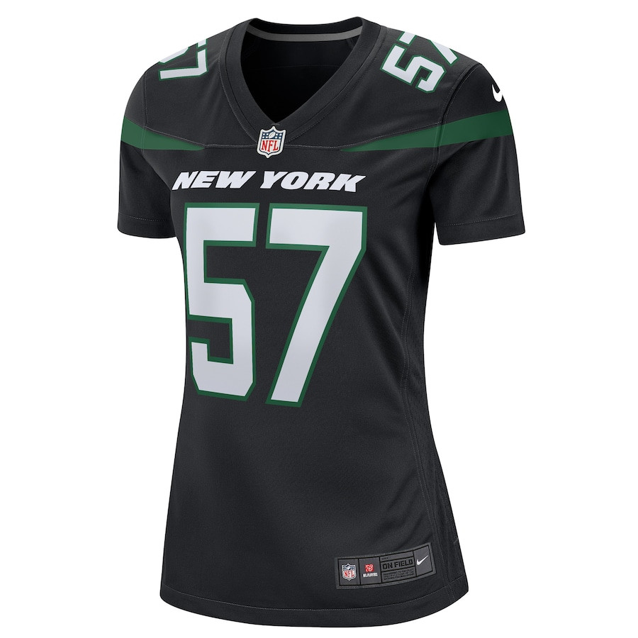 Bart Scott 57 New York Jets Women Retired Jersey - Black JS2311 nicesnker - Image 2
