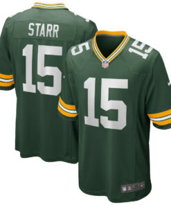 Bart Starr 15 Green Bay Packers Men Game Retired Jersey - Green JS3755 nicesnker
