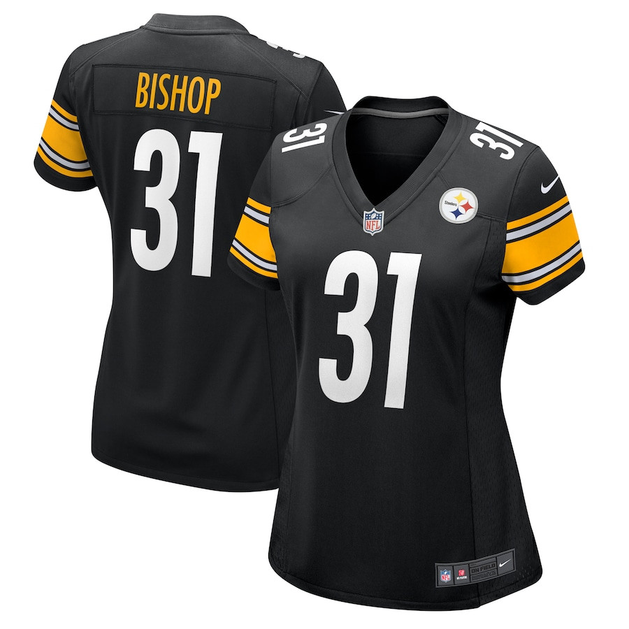Beanie Bishop 31 Pittsburgh Steelers Women's Game Jersey - Black JS5491 nicesnker