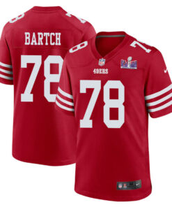 Ben Bartch 78 San Francisco 49ers Super Bowl LVIII Patch Game Men Jersey - Scarlet JS8740 nicesnker