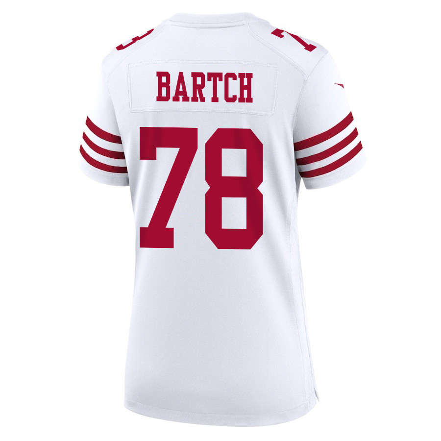 Ben Bartch 78 San Francisco 49ers Super Bowl LVIII Patch Game Women Jersey - White JS4551 nicesnker - Image 3