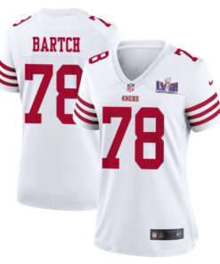Ben Bartch 78 San Francisco 49ers Super Bowl LVIII Patch Game Women Jersey - White JS4551 nicesnker