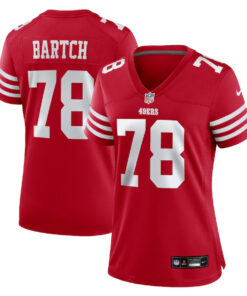 Ben Bartch 78 San Francisco 49ers Women's Game Jersey - Scarlet JS8237 nicesnker