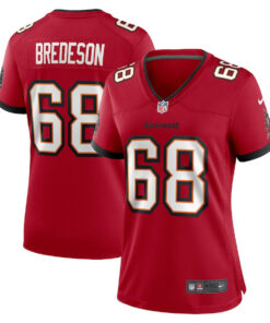 Ben Bredeson 68 Tampa Bay Buccaneers Women's Game Jersey - Red JS2369 nicesnker