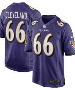 Ben Cleveland 66 Baltimore Ravens Game Men Jersey - Purple JS8540 nicesnker