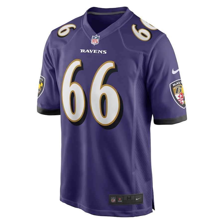 Ben Cleveland 66 Baltimore Ravens Game Men Jersey - Purple JS8540 nicesnker - Image 2