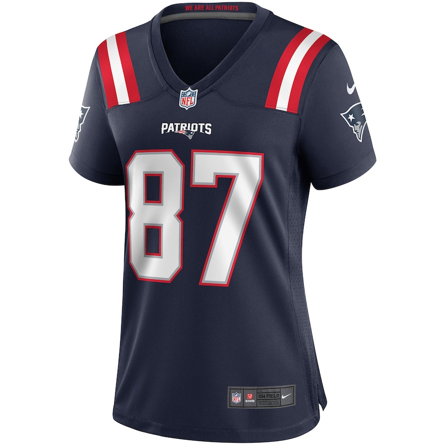 Ben Coates 87 New England Patriots Women Game Retired Jersey - Navy JS6066 nicesnker - Image 2