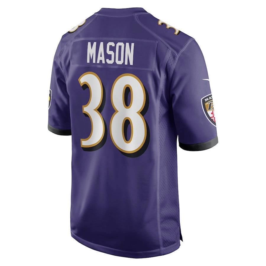 Ben Mason 38 Baltimore Ravens Game Men Jersey - Purple JS8936 nicesnker - Image 3