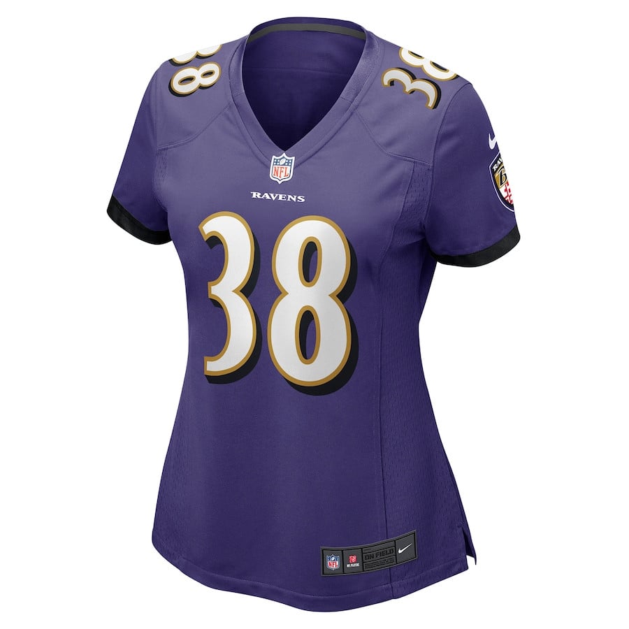 Ben Mason 38 Baltimore Ravens Women Game Jersey - Purple JS8242 nicesnker - Image 2