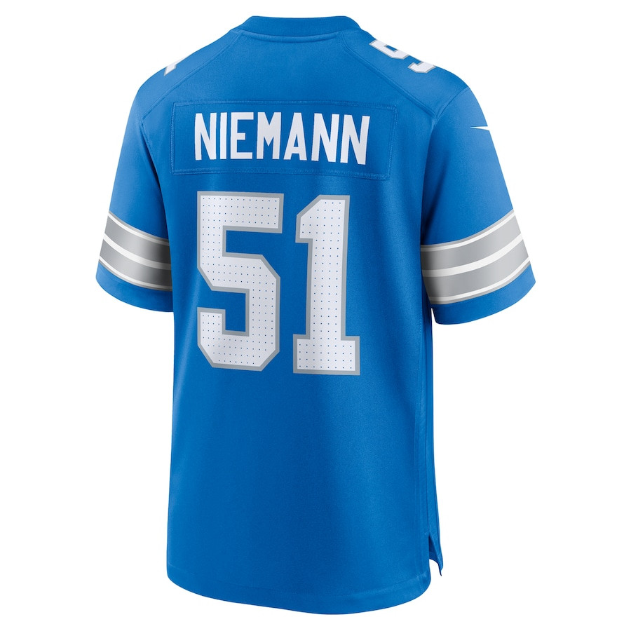 Ben Niemann 51 Detroit Lions Team Game Men Jersey - Blue JS8357 nicesnker - Image 3