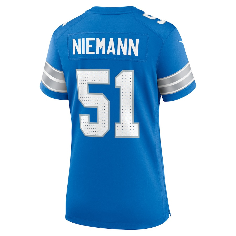 Ben Niemann 51 Detroit Lions Women's Team Game Jersey - Blue JS9849 nicesnker - Image 3