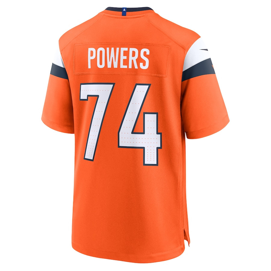 Ben Powers 74 Denver Broncos Team Game Men Jersey - Orange JS5446 nicesnker - Image 3