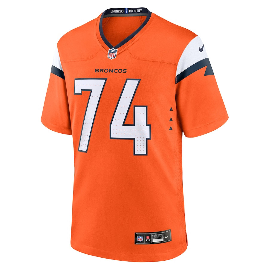 Ben Powers 74 Denver Broncos Team Game Men Jersey - Orange JS5446 nicesnker - Image 2
