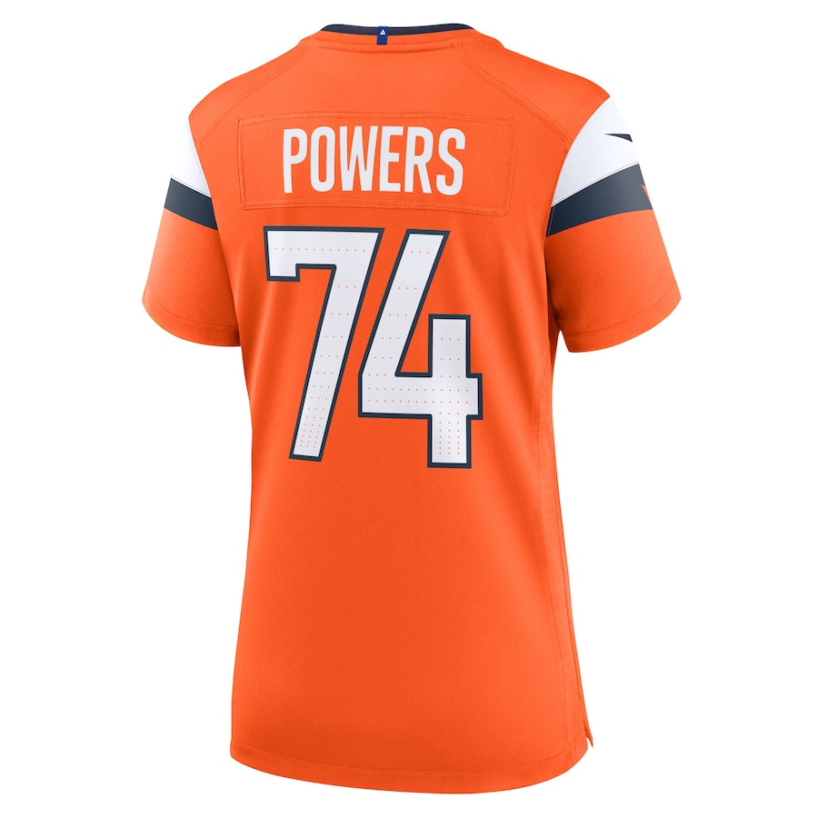 Ben Powers 74 Denver Broncos Women's Team Game Jersey - Orange JS4585 nicesnker - Image 3