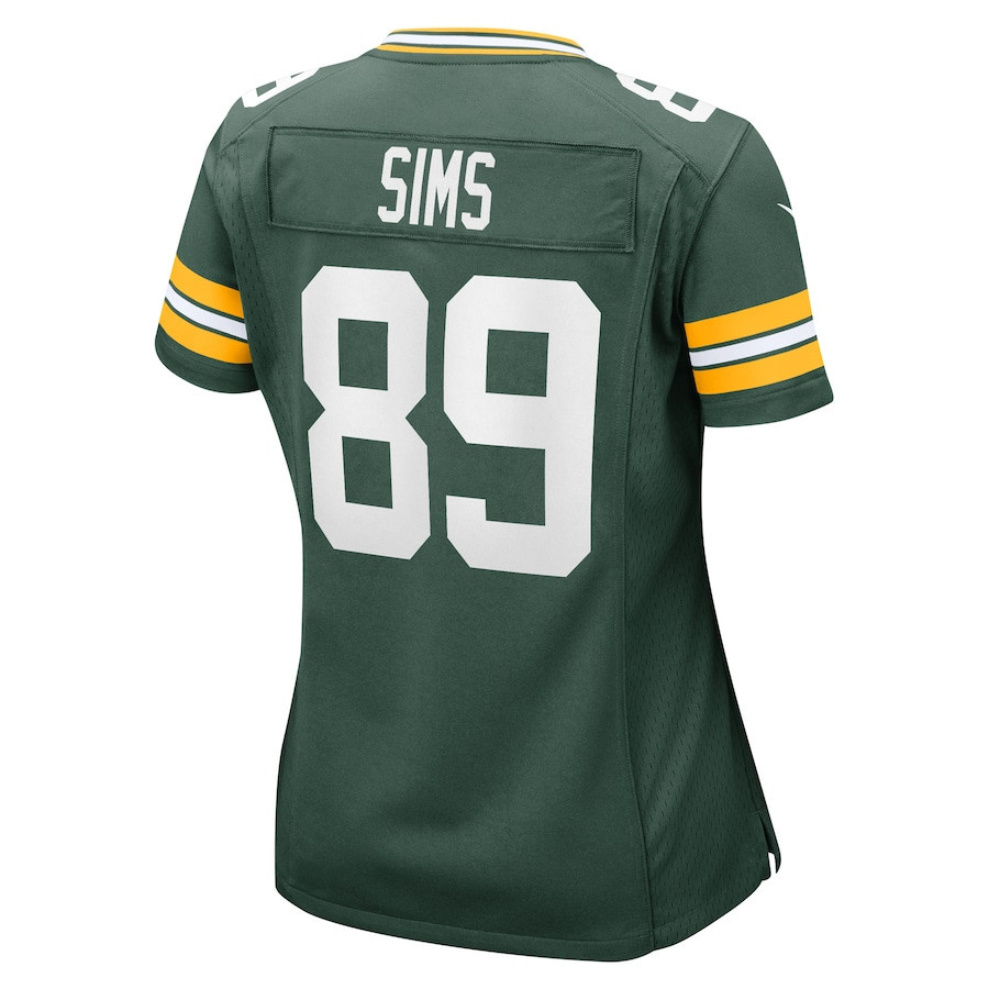 Ben Sims 89 Green Bay Packers Women's Team Game Jersey - Green JS4943 nicesnker - Image 3
