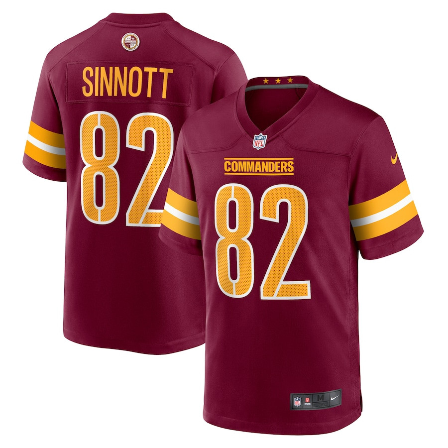 Ben Sinnott 82 Washington Commanders Game Men Jersey - Burgundy JS8053 nicesnker