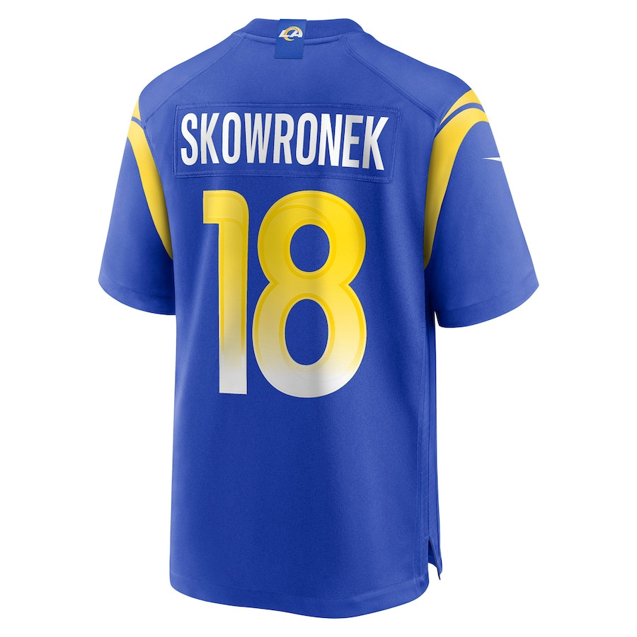 Ben Skowronek 18 Los Angeles Rams Men Game Jersey - Royal JS4004 nicesnker - Image 3