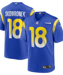 Ben Skowronek 18 Los Angeles Rams Men Game Jersey - Royal JS4004 nicesnker