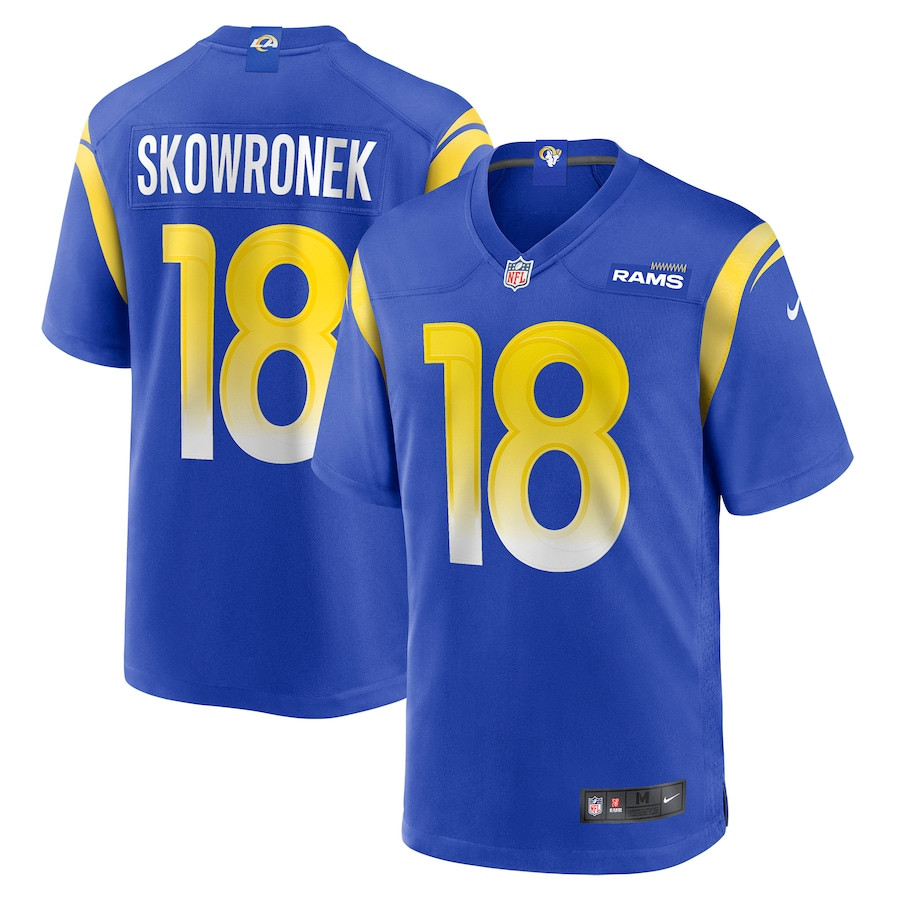 Ben Skowronek 18 Los Angeles Rams Men Game Jersey - Royal JS4004 nicesnker