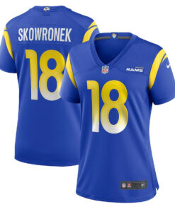 Ben Skowronek 18 Los Angeles Rams Women's Game Jersey - Royal JS7624 nicesnker