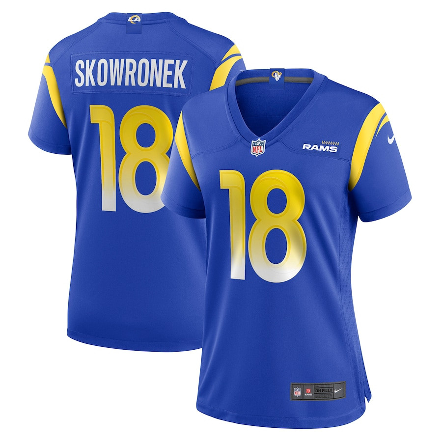 Ben Skowronek 18 Los Angeles Rams Women's Game Jersey - Royal JS7624 nicesnker