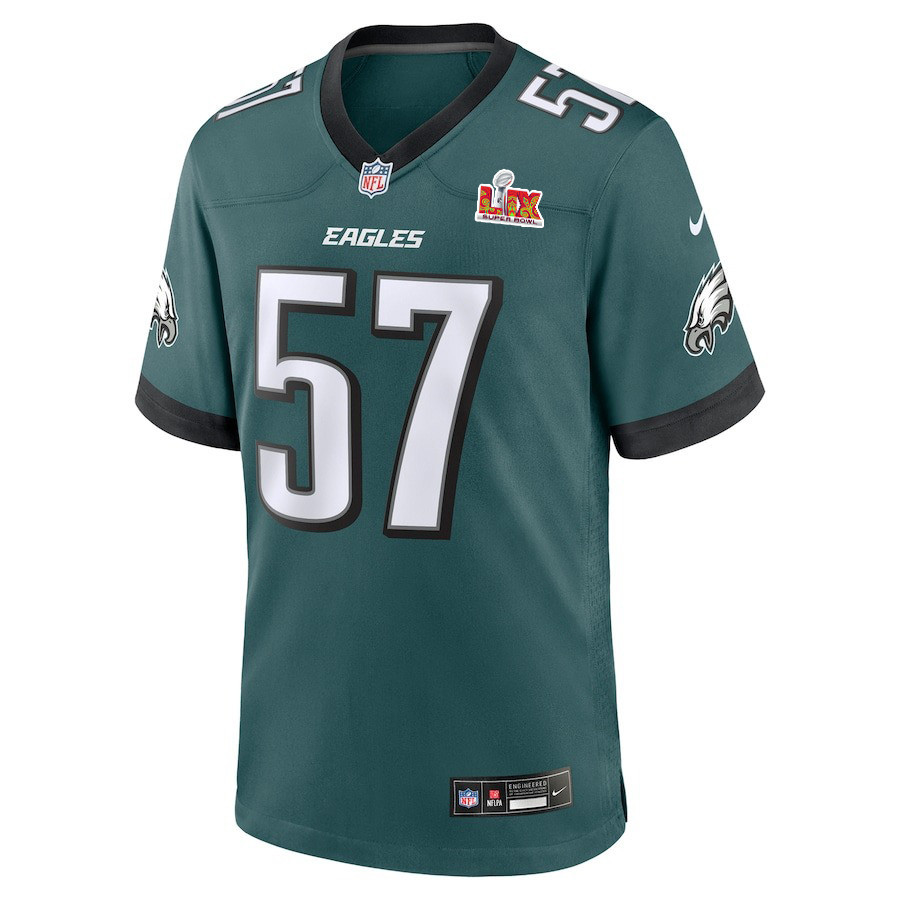 Ben VanSumeren #57 Philadelphia Eagles Super Bowl LIX Jersey - Men's - Midnight Green JS4242 nicesnker - Image 2