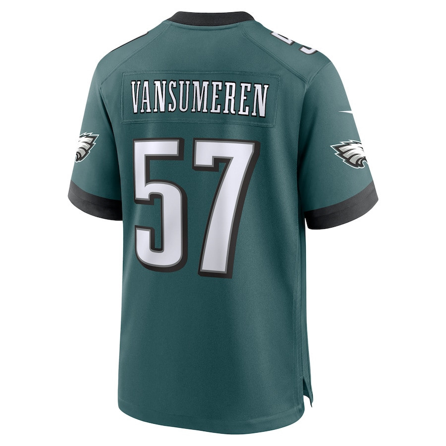 Ben VanSumeren #57 Philadelphia Eagles Super Bowl LIX YOUTH Jersey - Midnight Green JS6123 nicesnker - Image 3